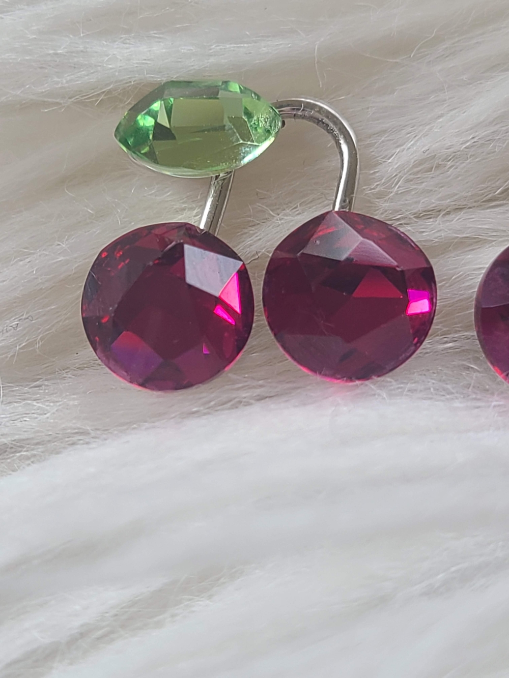 Swarovski Crystal Cherry Post Earrings - Good Condition - Picture 3 of 10